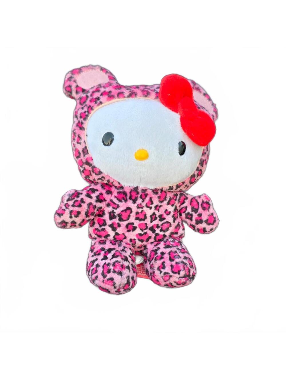 Hello Kitty Plush Pink Leopard Print Outfit 6" with Removable Hood 2009 VTG Y2K